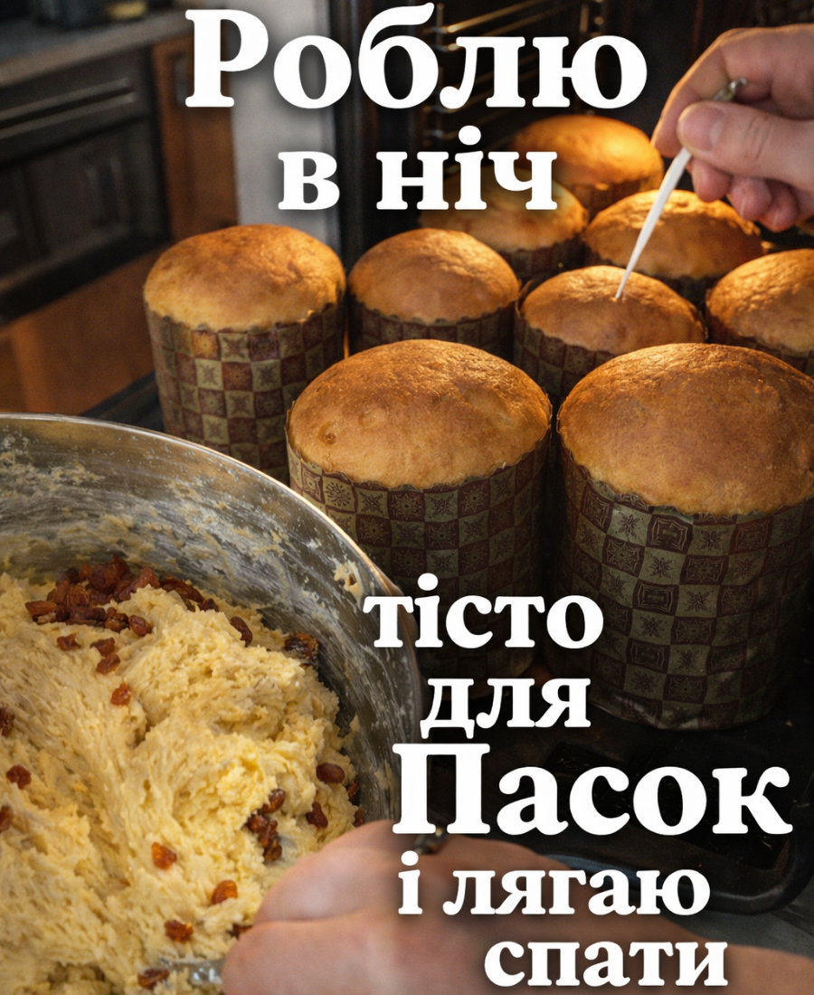 🍽️ Роблю в ніч тісто для Пасок і лягаю спати, а зранку випікаю. Швидко, просто, смачно