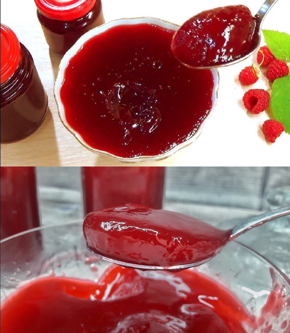 🍽️ Малиновий джем на зиму “Мармеладний” – ідеальний рецепт БЕЗ загусників, використовую для прошарку в тортиках – просто супер