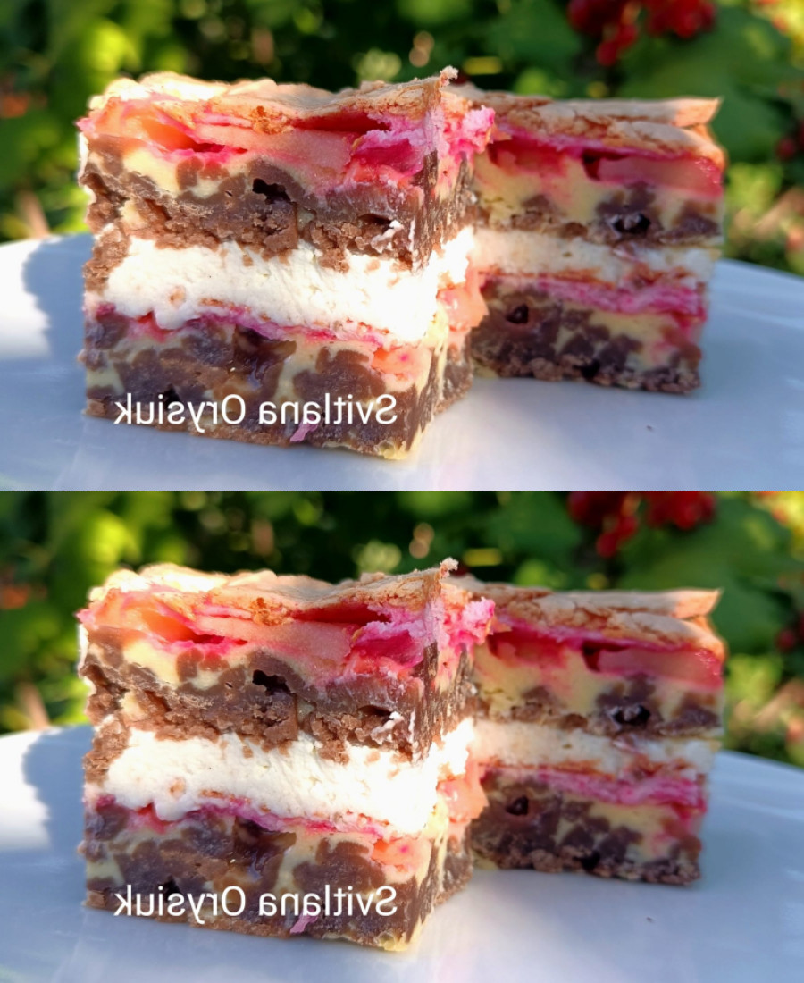 🍽️ Пляцок “Малинові вуста” (одним коржем) – ніжний, ароматний, з малиновою ноткою та сирним кремом. Авторський рецепт української господині!