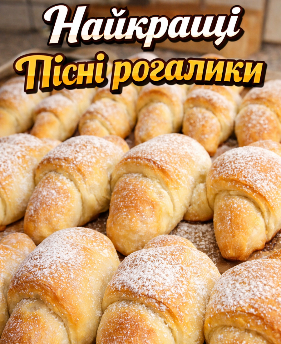 Пісні рогалики до чаю – неймовірно смачні і ніжні, вони стануть у пригоді в піст і не тільки