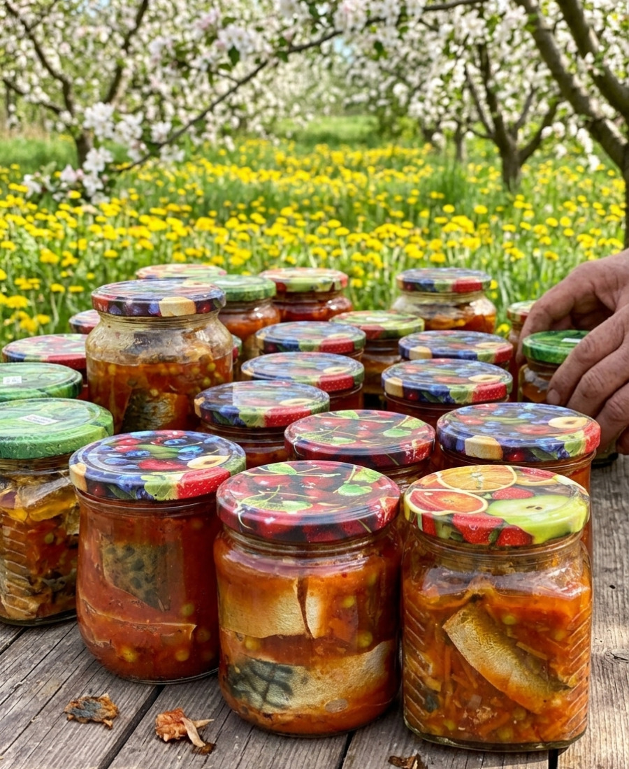 🍽️ Чергова партія смакоти на зиму готова! Рибні консерви у нас на вагу золота – це дуже смачно, відкрив баночку і наївся!