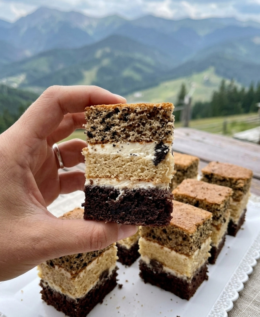 🍽️ Чудовий пляцок з 3 видами бісквіта, сметанним кремом і чорносливом – готуємо за рецептом української господині