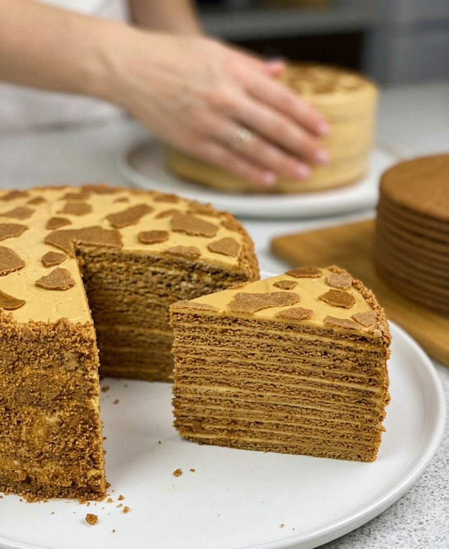 🍽️ Медовий торт «Корівка» в домашніх умовах: неймовірно смачний та простий у приготуванні тортик (зберігайте до свят собі рецептик)