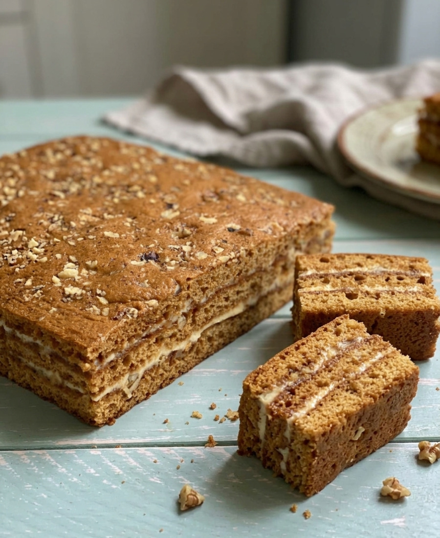 🍽️ Медовий торт з горіхами: такого простого і смачного торта я ще не їла