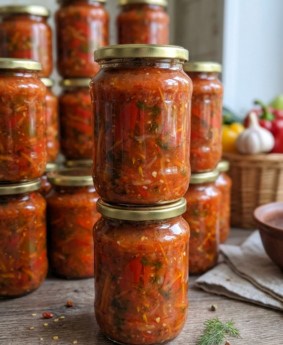 🍽️ Найсмачніший перець на зиму з томатним соусом та овочами “Лечо з перцю”: багато хто просили цей рецепт, тому ділюсь