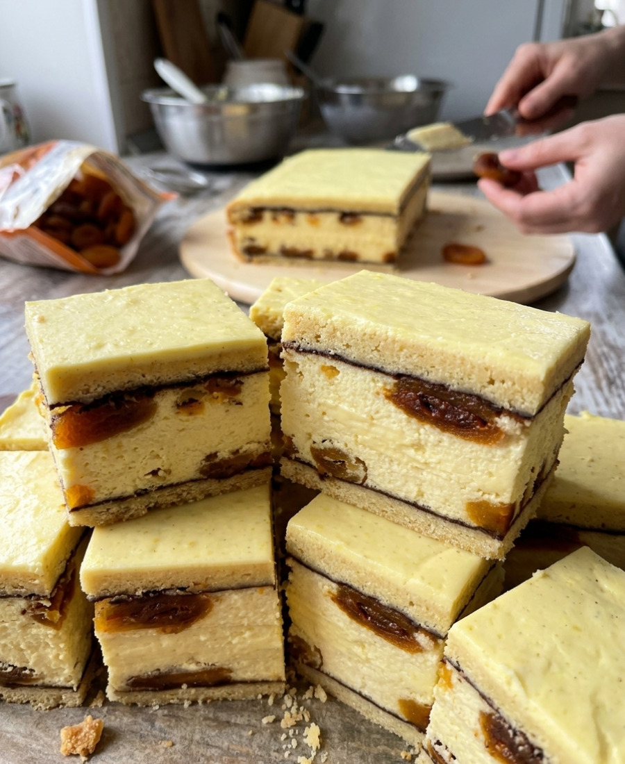 🍽️ Пляцок-сирник «Білосніжний» – неймовірна випічка з курагою до будь-якого свята, чудовий рецепт від української господині