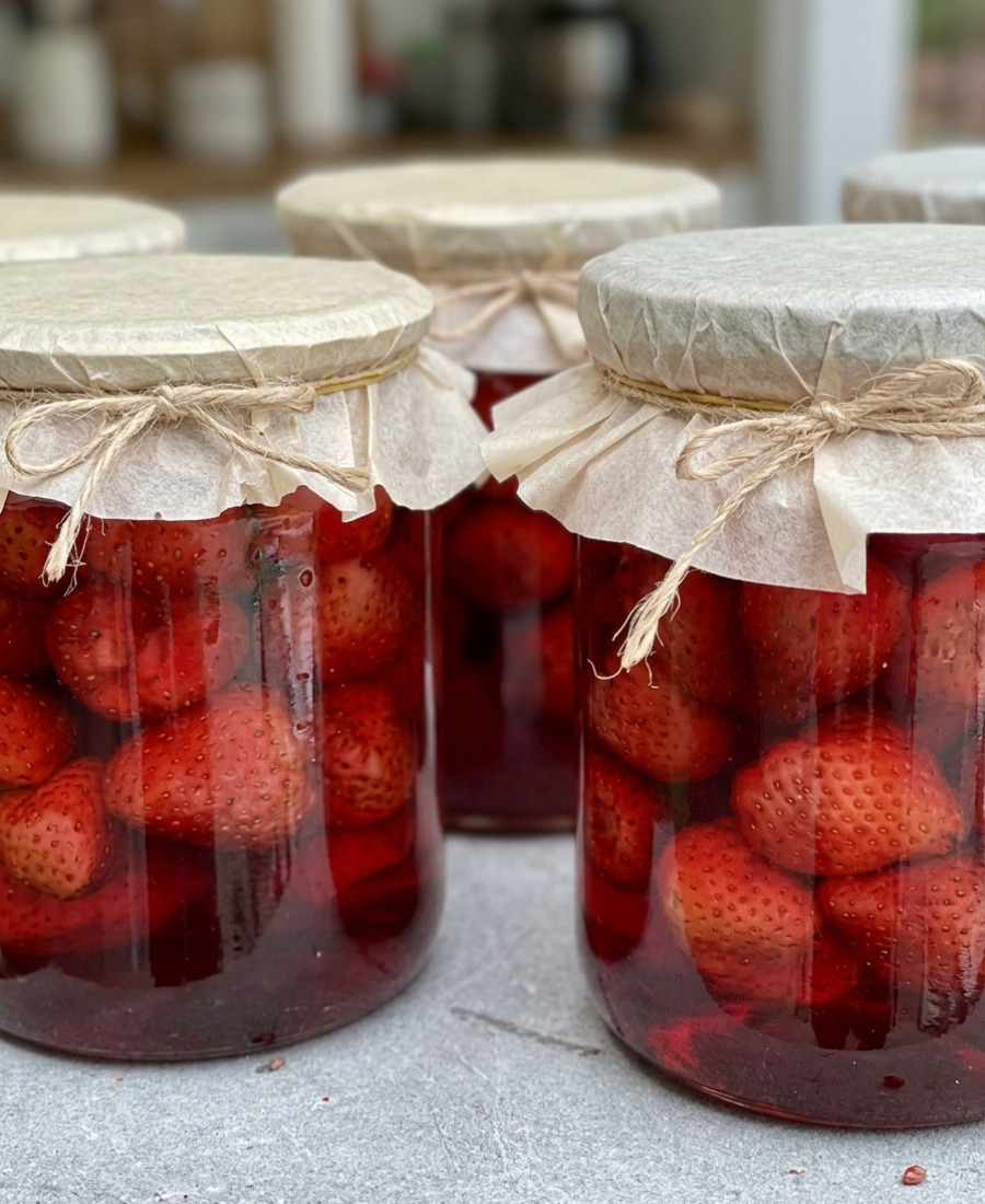 🍽️ Полуниця у власному соку на зиму: ця заготовка виручатиме, коли захочеться приготувати полуничний десерт, або відчути смак літа в холодну пору