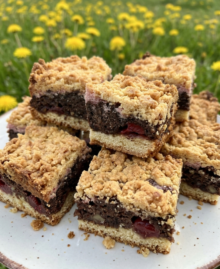 🍽️ Простенький пляцок з вишнями, горішками і повидлом – вдалий рецепт від української господині