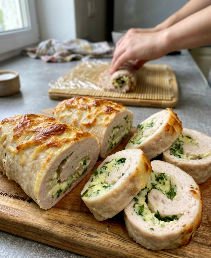 🍽️ Простий і неймовірно смачний рулет із курки – він чудово тримає форму і не розвалюється!