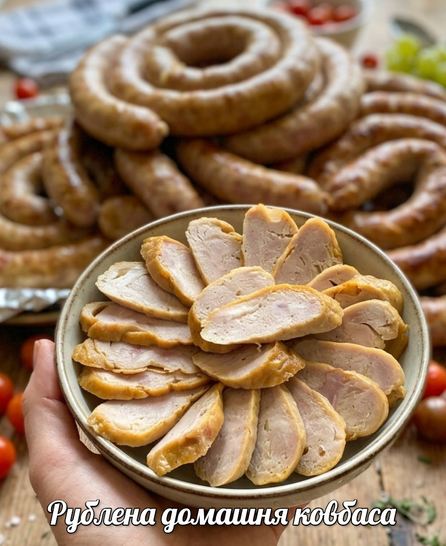 🍽️ Рублена домашня ковбаса з курячого м’яса з часником: дуже смачно, натурально і просто в приготуванні – саме те, що треба