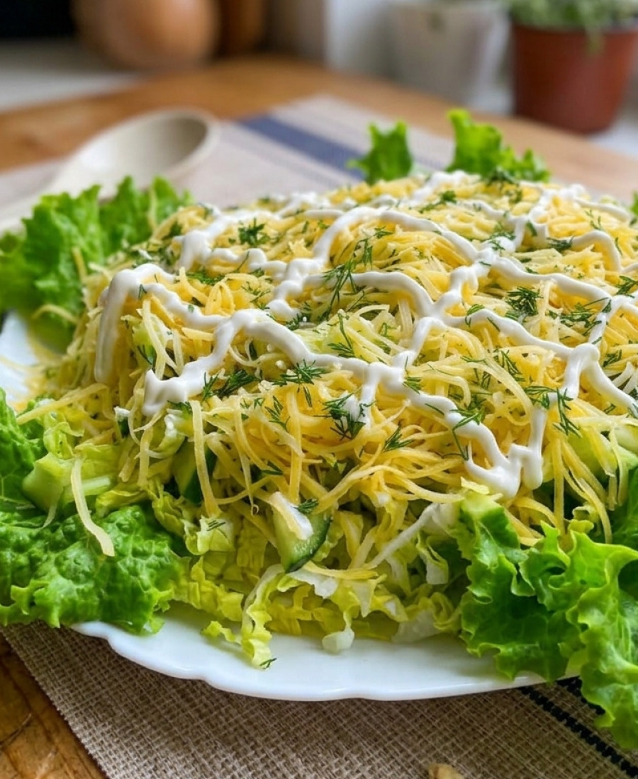 🍽️ Салат, який я їм навіть на вечерю: смачний, свіжий, легкий і корисний, все нарізала і готово