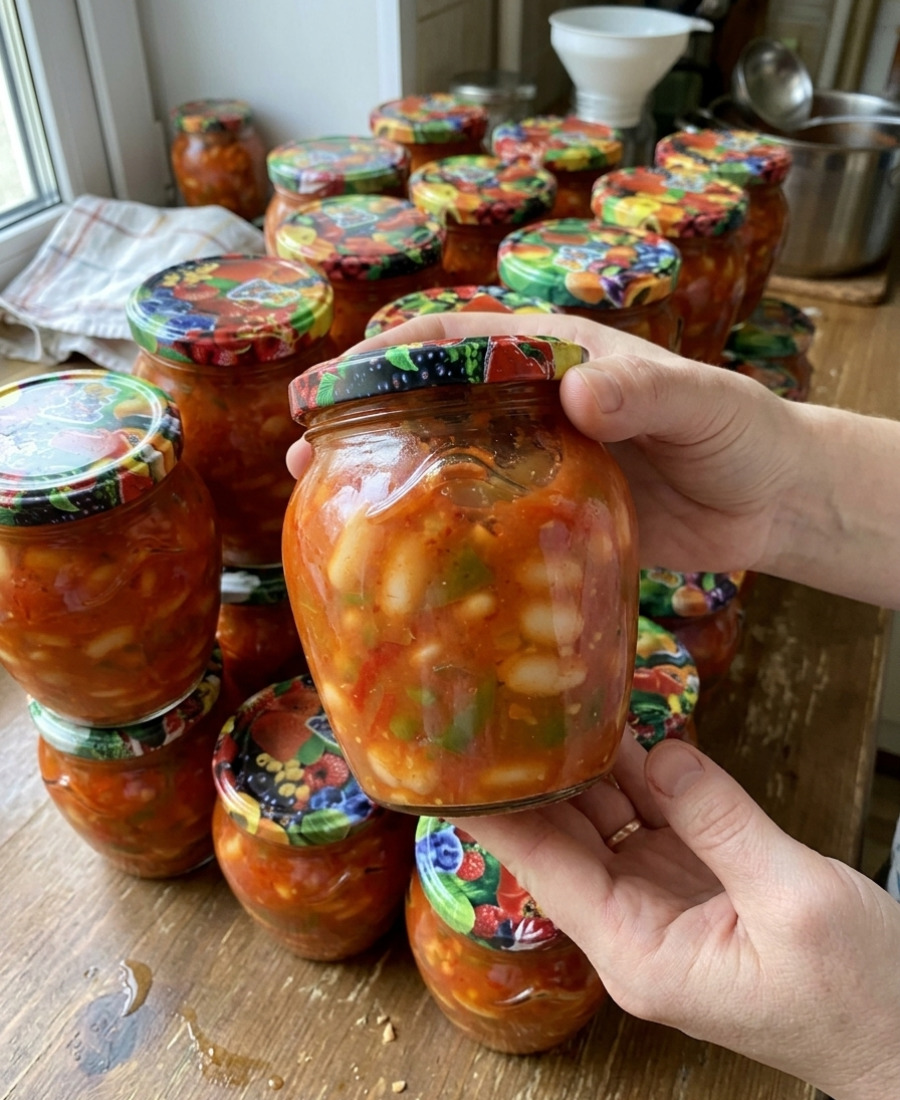 🍽️ Салат з квасолею – це моя найулюбленіша заготівля на зиму! Готую завжди по кілька порцій, дуже зручно і смачно!