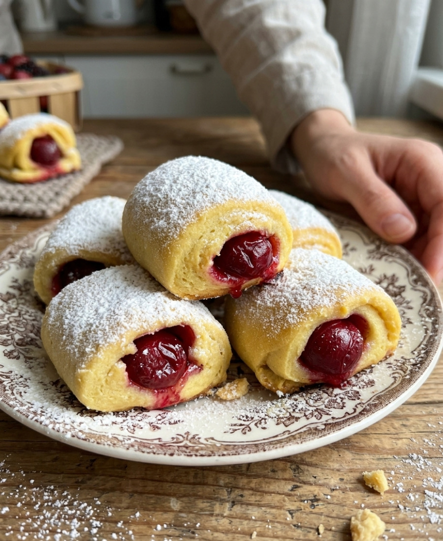 🍽️ Швидке печиво з вишневою начинкою – дуже просто і смачно