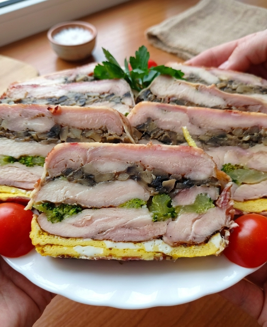 🍽️ Таку закуску не соромно подати і гостям! Курячий рулет з овочами – простий рецепт, з яким впорається кожен