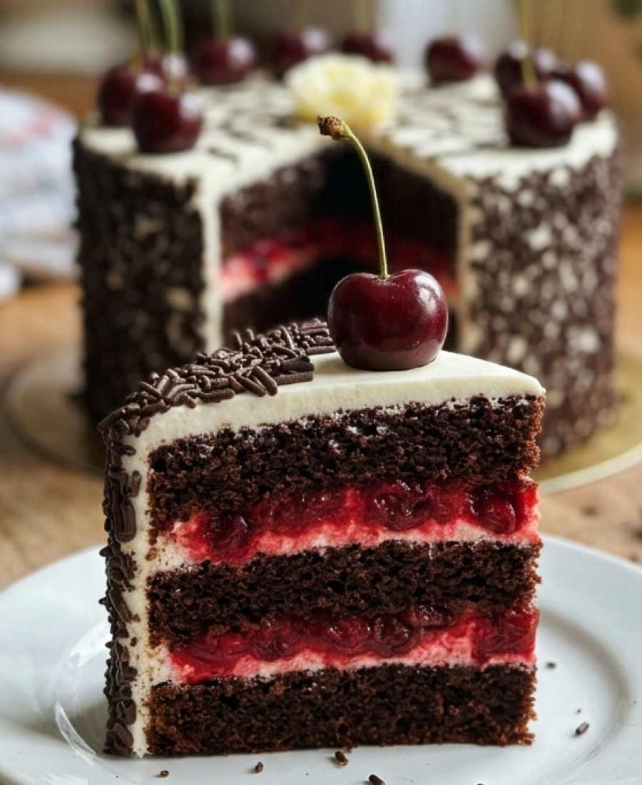 Вишнево-шоколадний шедевр! Улюблений “Шварцвальд”: найпростіший рецепт, що пройшов перевірку роками!
