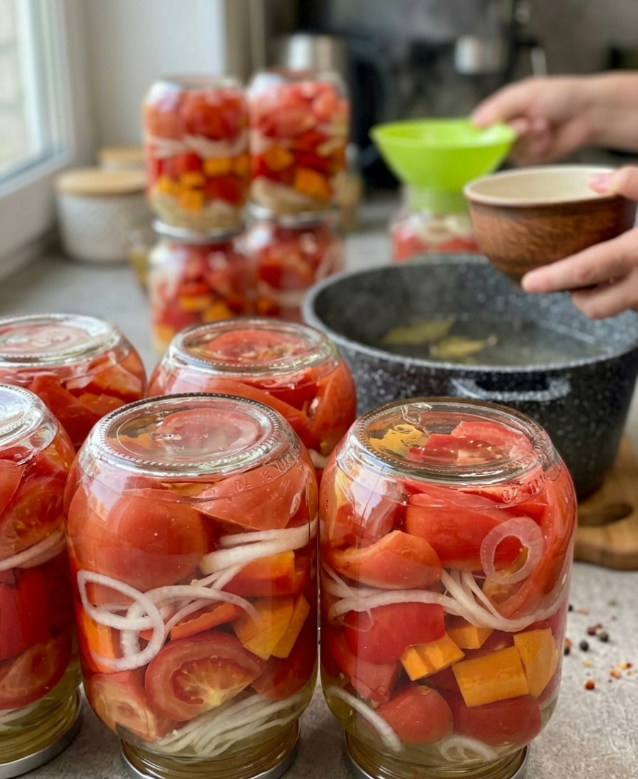 🍽️ Заливні помідори на зиму: наша улюблена щорічна заготовка дуже смачних і щільненьких помідорів