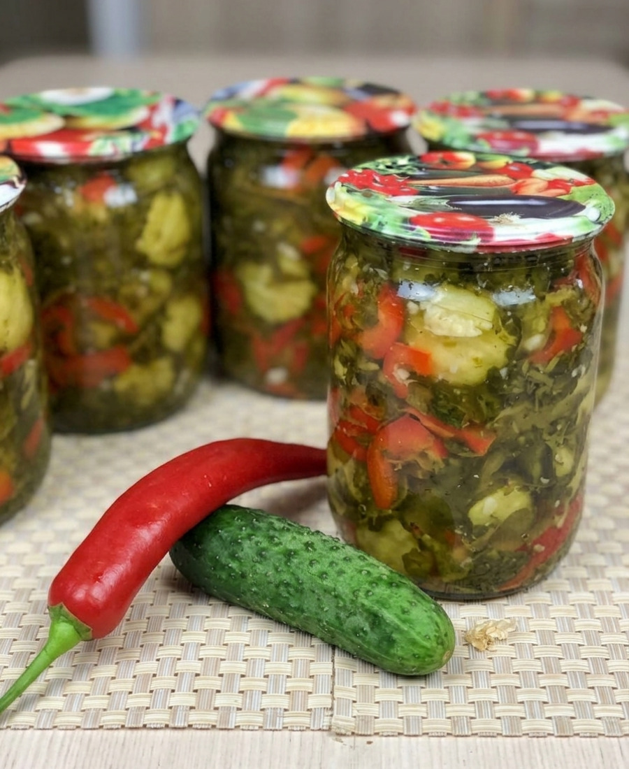 🍽️ Гостренька закуска із огірків, часнику та перцю: неймовірно смачна, пікантна і ароматна заготовка на зиму
