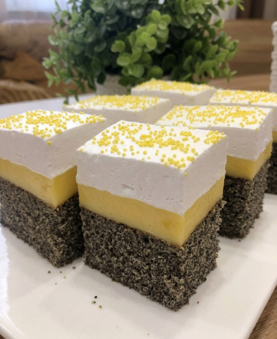 🍽️ Макове тісто із лимонним кремом і вершками: розкішна домашня випічка від української господині