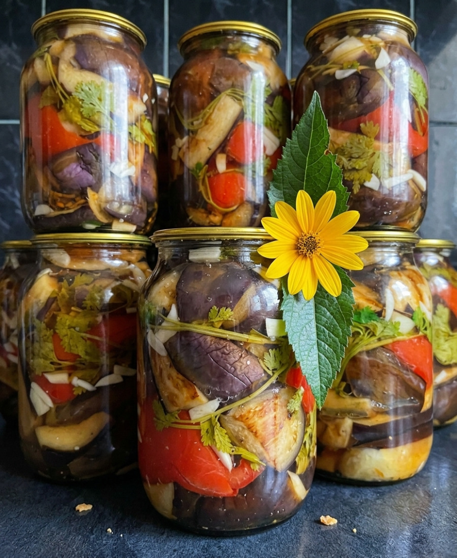 🍽️ Поки є баклажани – щиро рекомендую! Приготуйте і я запевняю, так готуватимете завжди! Смажені баклажани з перцем на зиму. Це дуже смачно!