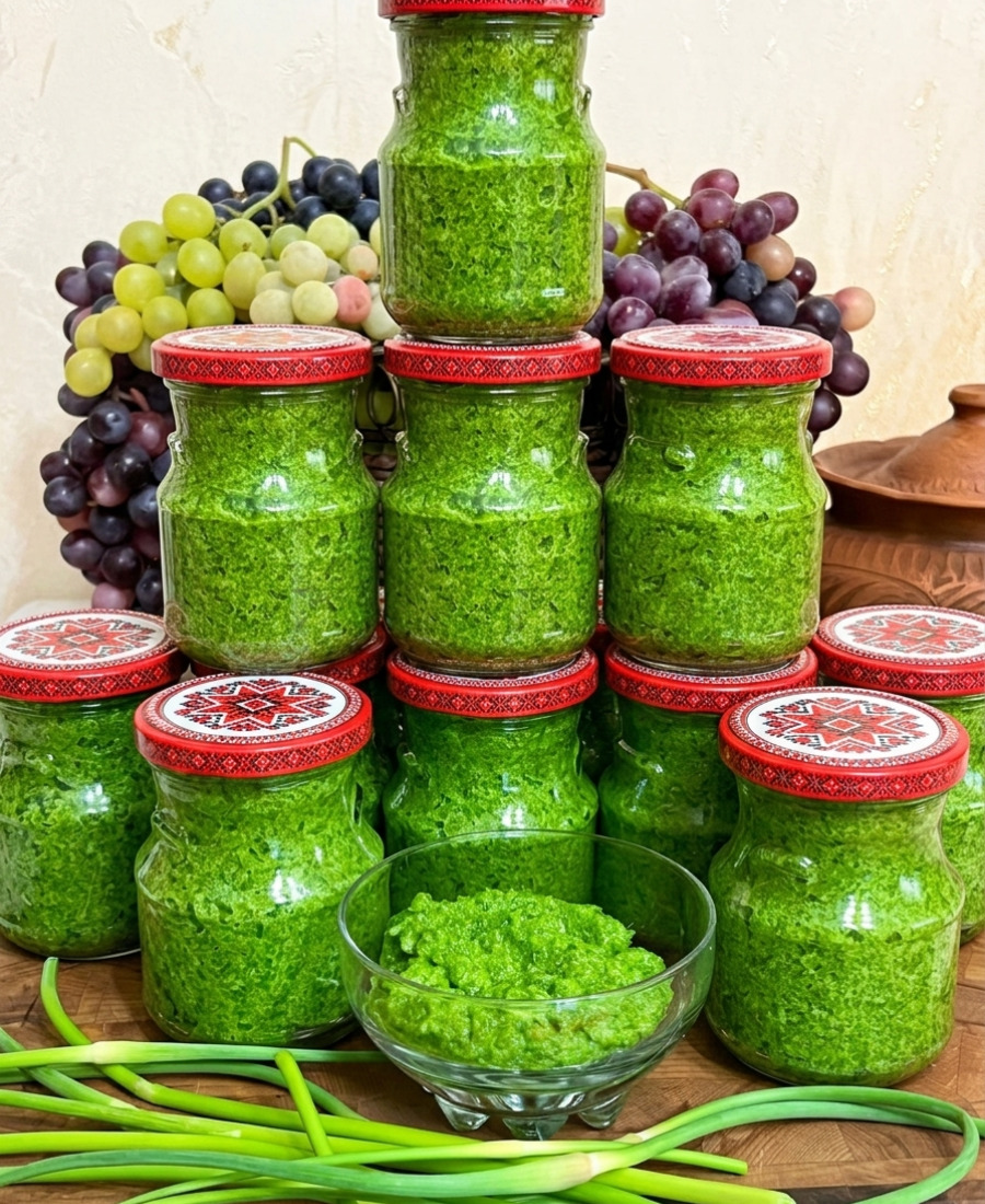 🍽️ Рецепт часникової пасти із часникових стрілок – це супер смачно, таку заготовку в нашій сім’ї обожнюють