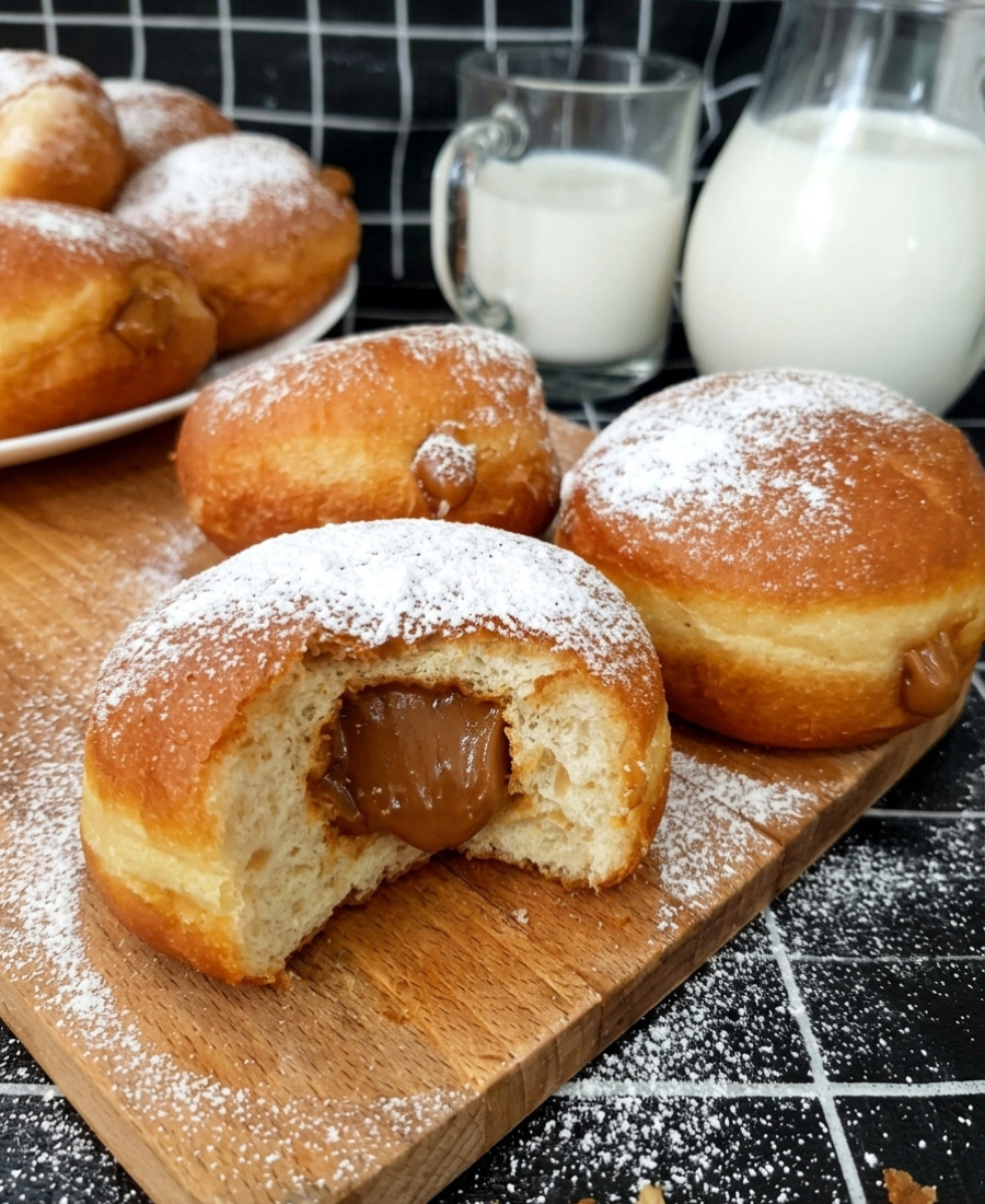 🍽️ Вони просто неймовірні, не дарма їх люблять мільйони людей – повітряні пончики “Берлінери” з начинкою