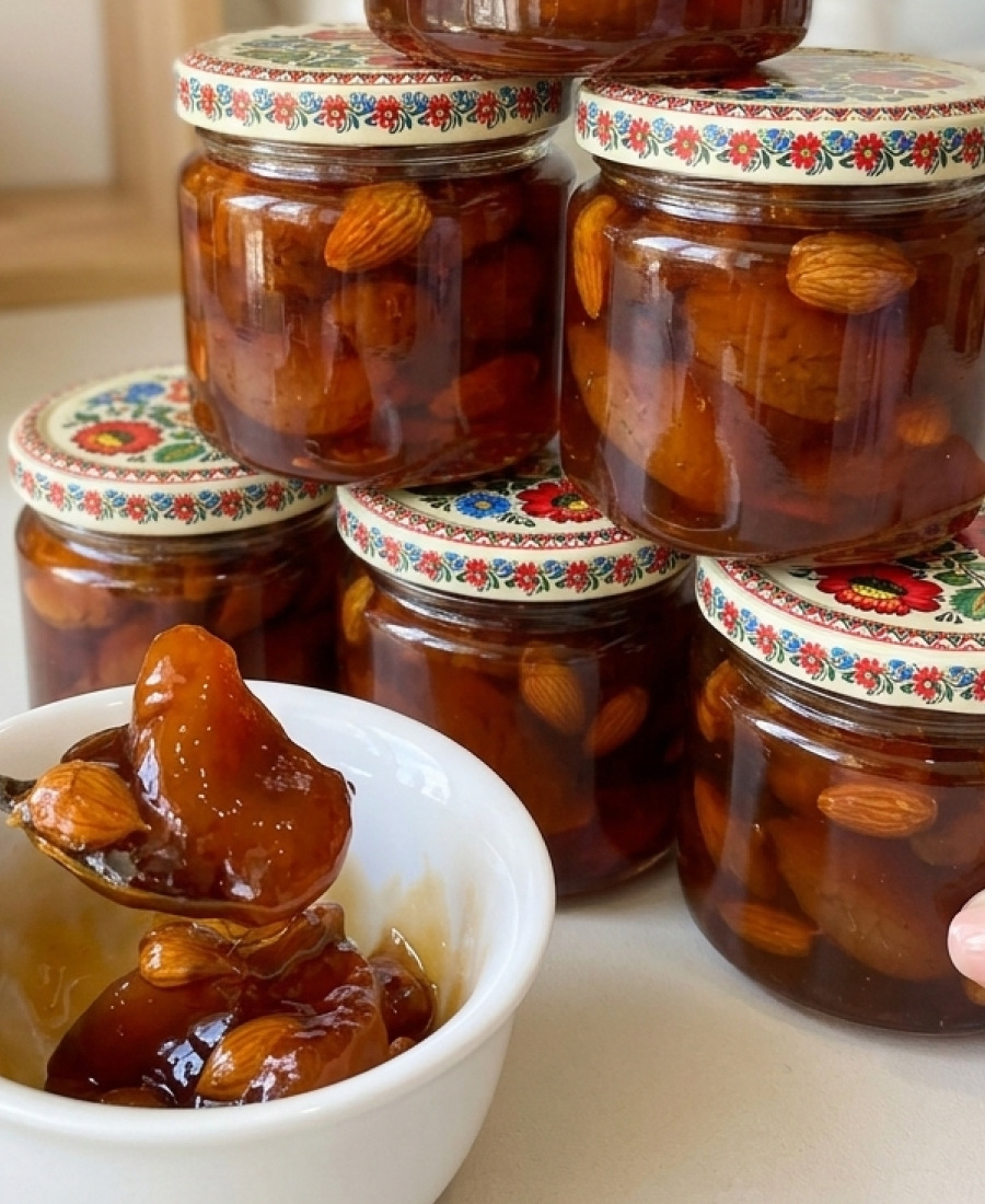 🍽️ Бурштинове абрикосове варення. При такому способі приготування часточки залишаються цілими, а консистенція виходить густою і красивою