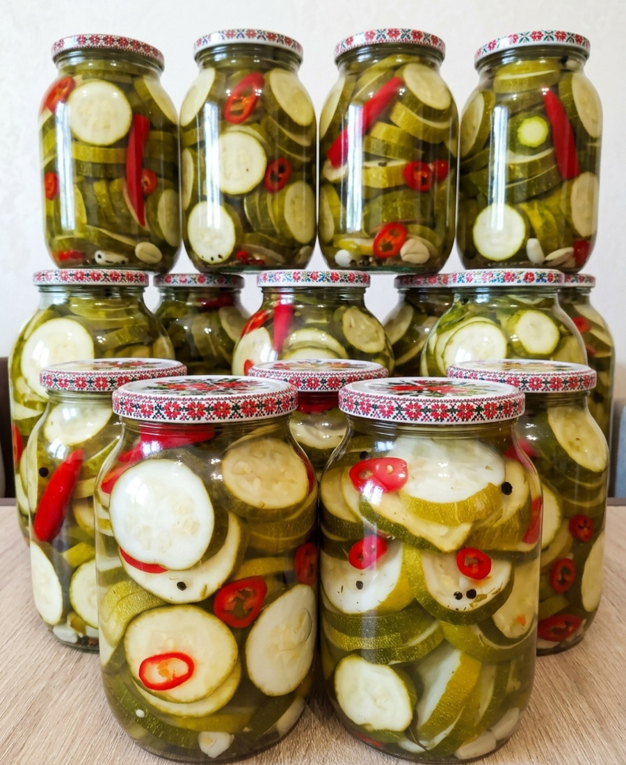 🍽️ Мариновані кабачки на зиму, для тих у кого немає огірків чи поганий урожай: так смачно, що навіть розсіл весь випиваємо