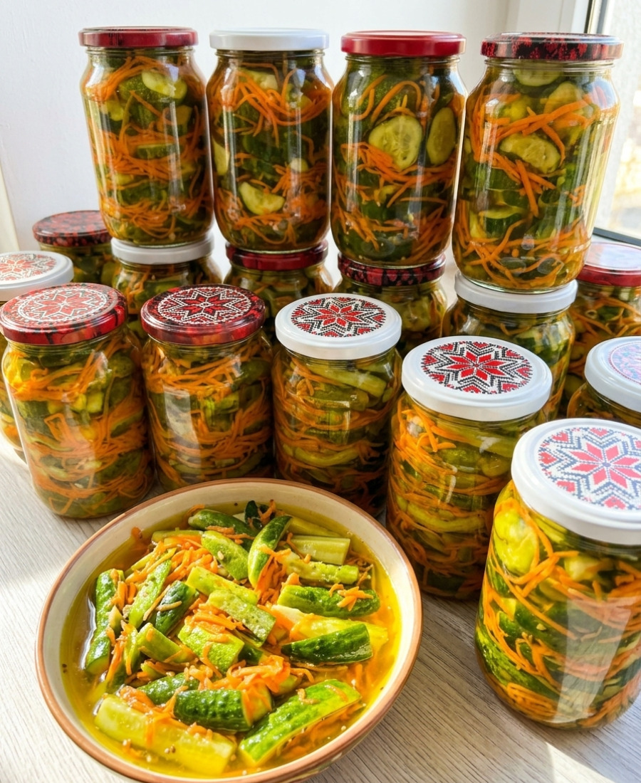 🍽️ Огірки по-корейськи на зиму. Смачна закуска, яку усі так люблять