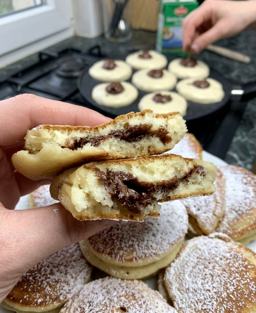 🍽️ Оладки з шоколадною пастою або повидлом – дуже смачний і простий рецепт