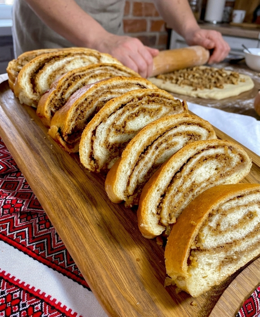 🍽️ Пісні завиванці: смачні дріжджові рулети з горіховою начинкою від української господині