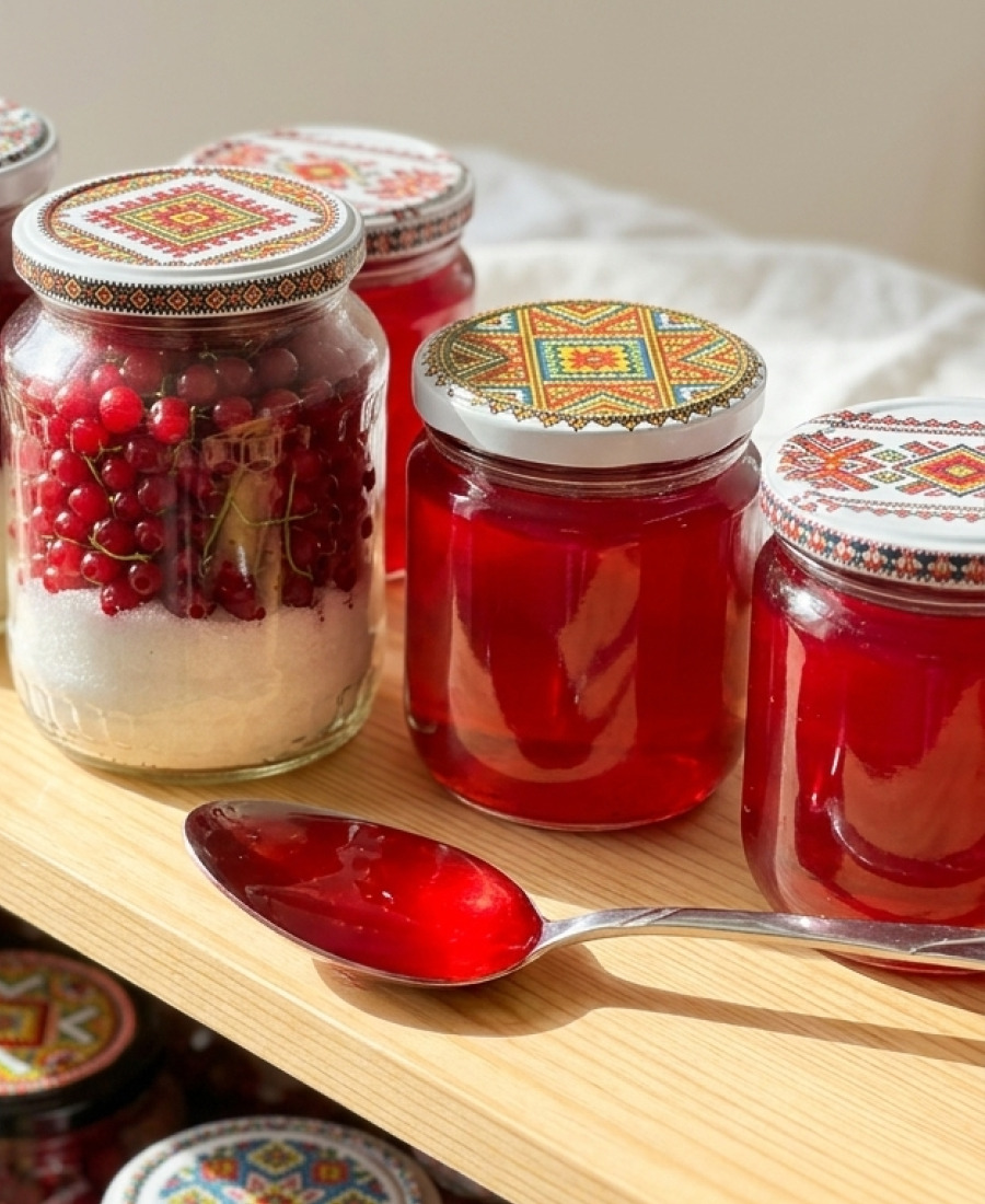 🍽️ Щоб не витрачати час даремно, заготовлюю желе з червоної смородини, не знімаючи з гілочок. Показую, як я це роблю