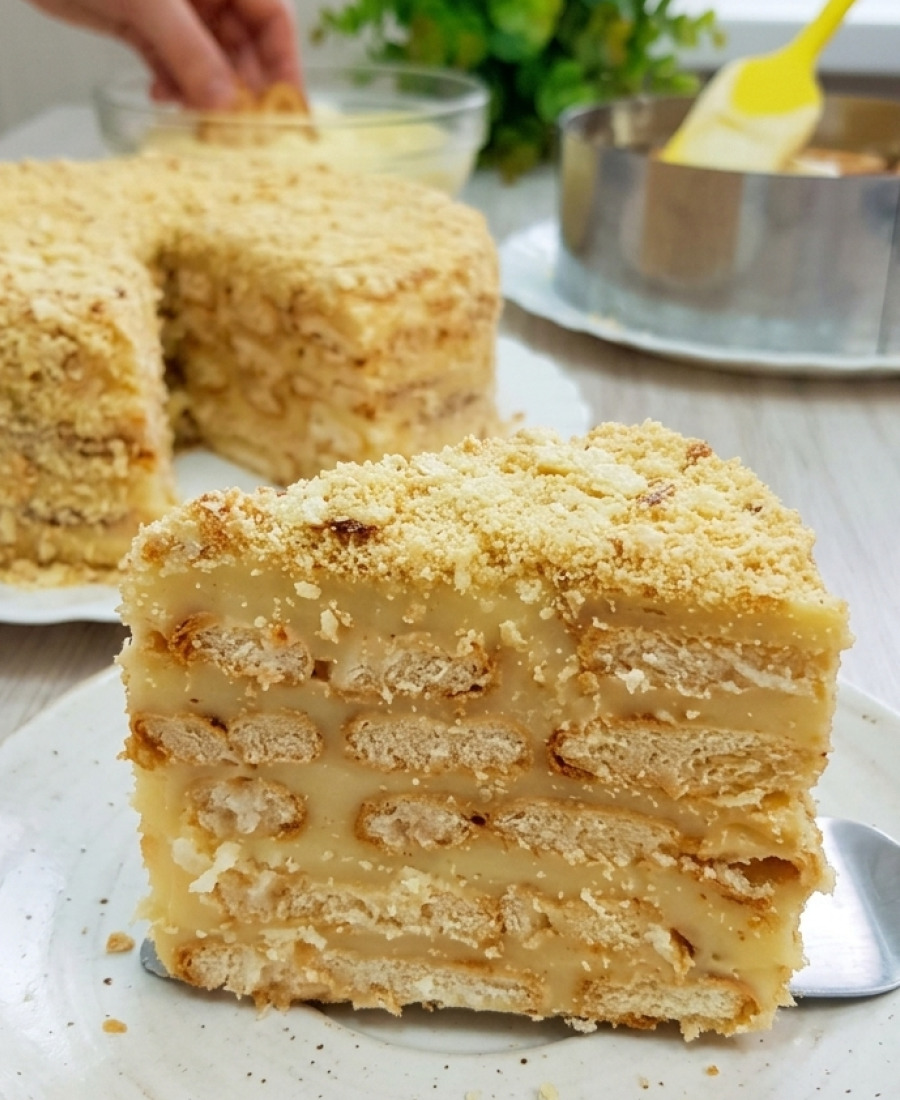 🍽️ Торт Наполеон без випічки на кожний день: швидкий рецепт