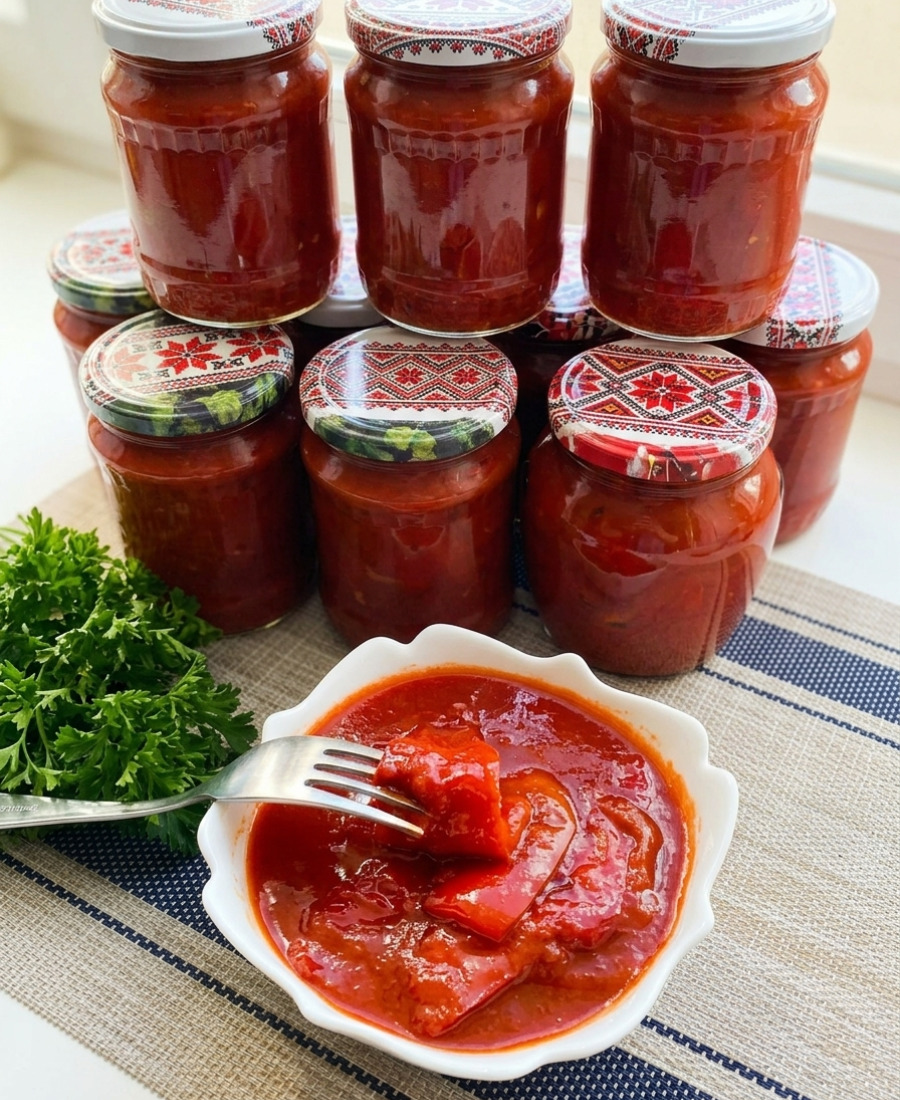 🍽️ Я ніколи не перестану готувати його на зиму. Смажений болгарський перець в томаті