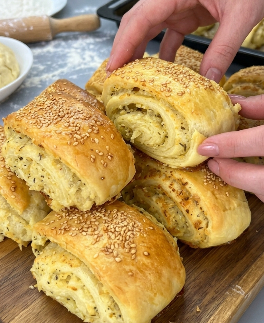 🍽️ Не солодкі листкові булочки з сиром: готую таку випічку замість хліба і на перекус – це дуже смачно